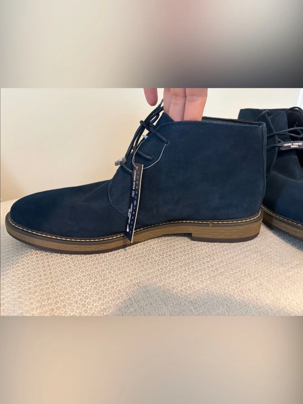 NEW Joseph Abboud Navy Blue Suede Thomas Chukka Boots Size 13
